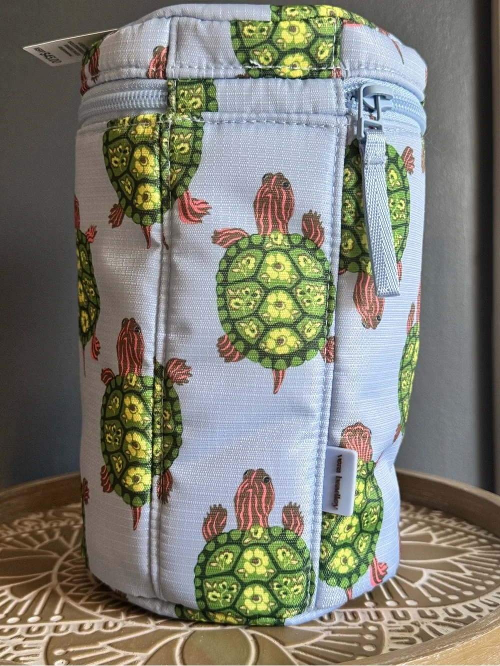 NWT Vera Bradley Upright Organizer in Ripstop , All Over Turtle Print